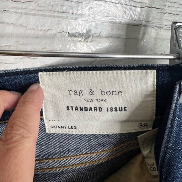 Rag & Bone Standard Issue Blue Skinny Leg Jeans size 38 - Picture 5 of 8